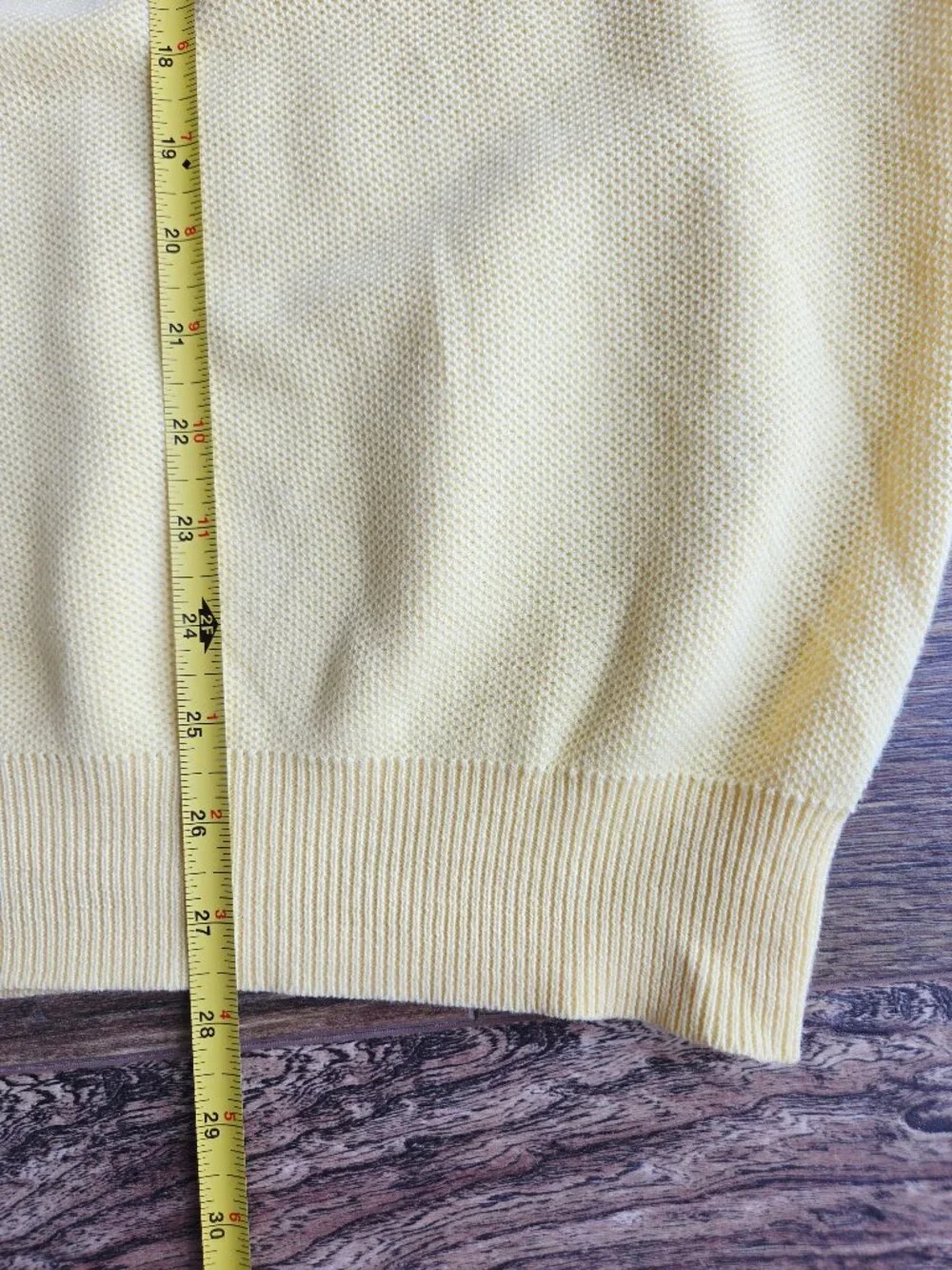 Vintage'90s Polo Golf Ralph Lauren Pony Cotton Vest V-Neck Waffle Knit Yellow
